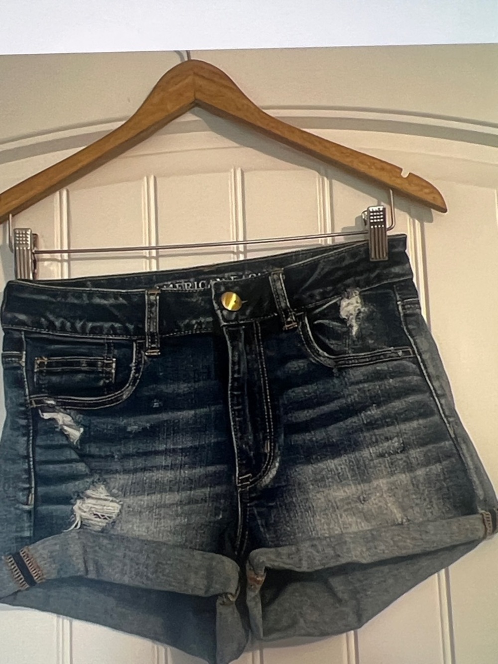 American Eagle high rise shortie Jean Shorts